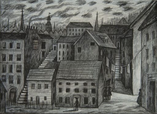 King’s Cross 18th Century, Anne Howeson artist, conte