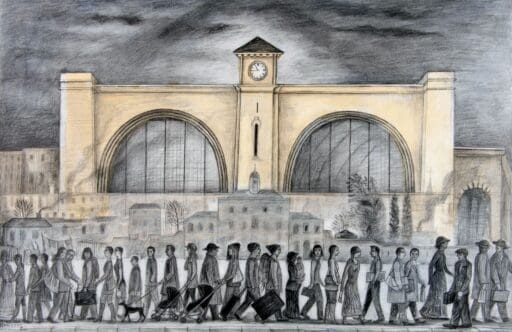 King’s Cross and the Smallpox Hospital, Anne Howeson artist, gouache and crayon, 2012